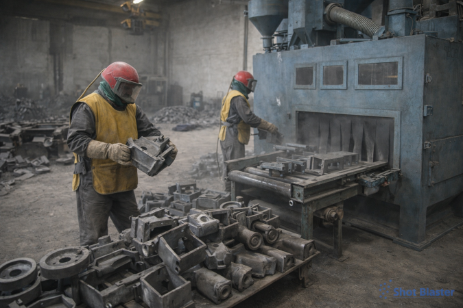 Shot Blasting Machine In Foundry Industry