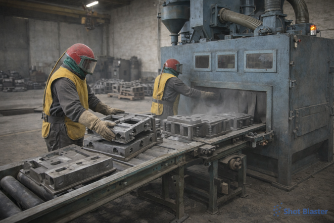 Shot Blasting Machine In Mold Industry